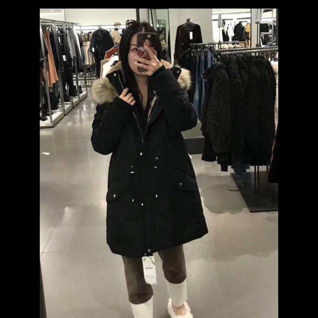 Áo parka xuất dư za.ra kèm ảnh thật