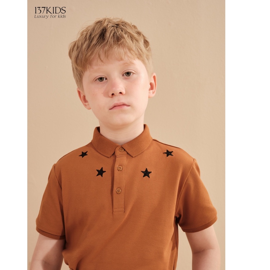 Áo polo cổ sao unisex thiết kế 137Kids cotton thoáng mát, thấm hút mồ hôi tốt cho bé
