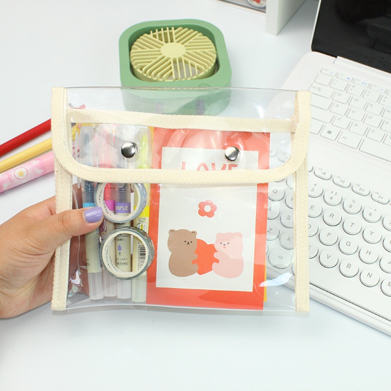 Túi Đựng Bút Trong Suốt Chống Thấm Nước Di Động Tiện Dụng Mang Theo Du Lịch