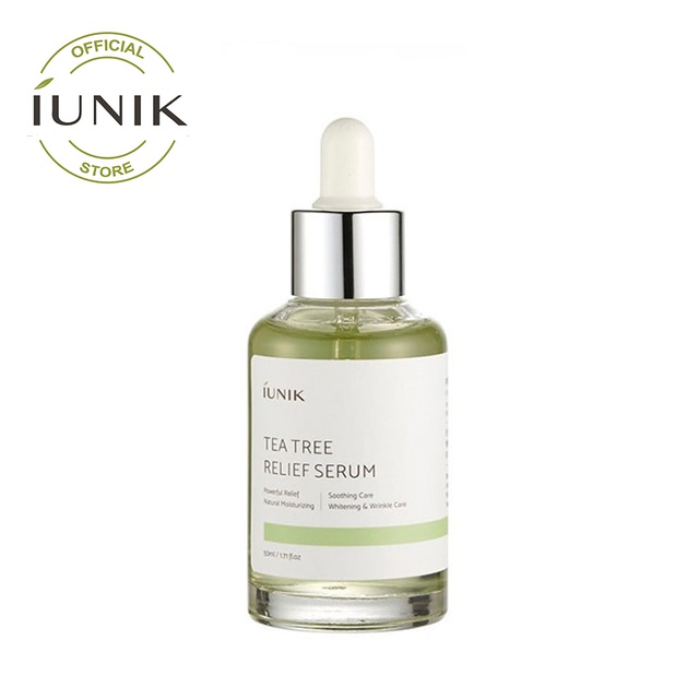 Tinh chất dưỡng dành cho mụn và nhạy cảm IUNIK Tea Tree Relief Serum 50ml