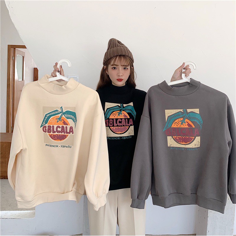 HÀNG CÓ SẴN áo sweater nữ xinh hàng taobao chất nỉ trơn dày dặn | BigBuy360 - bigbuy360.vn