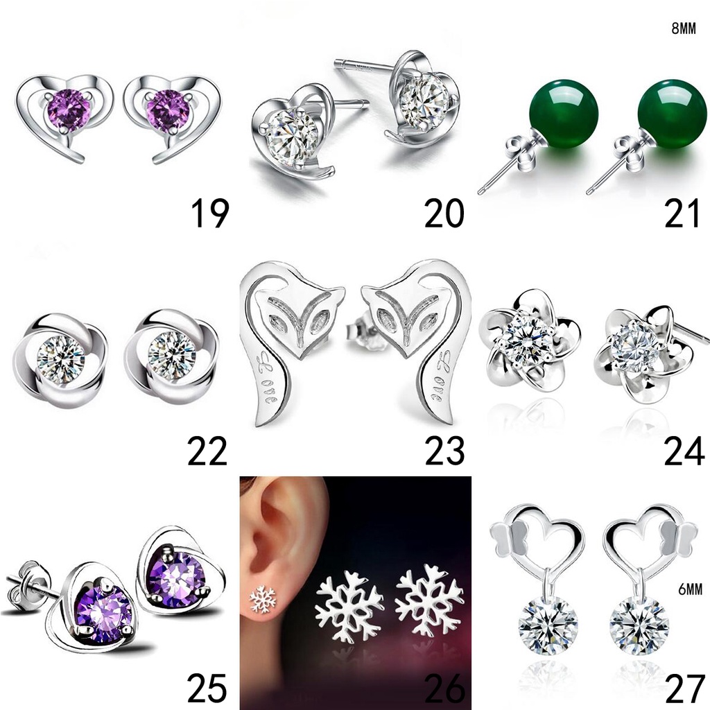 Bông tai mạ bạc 925 thời trang Hàn Quốc dành cho nữ ED002