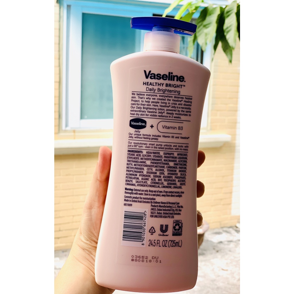 Dưỡng Thể Làm Trắng Da Vaseline Heathy White 725ml dưỡng da bổ sung độ