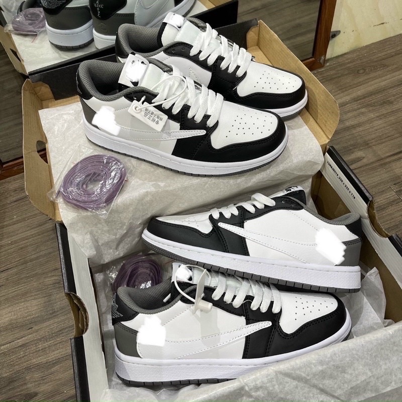 Full bill box+quà tặng🎁Giày sneaker travis trắng xám phối đen thể thao nam nữ