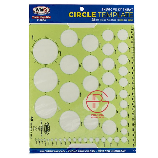 Thước tròn vẽ kỹ thuật WinQ C-2004