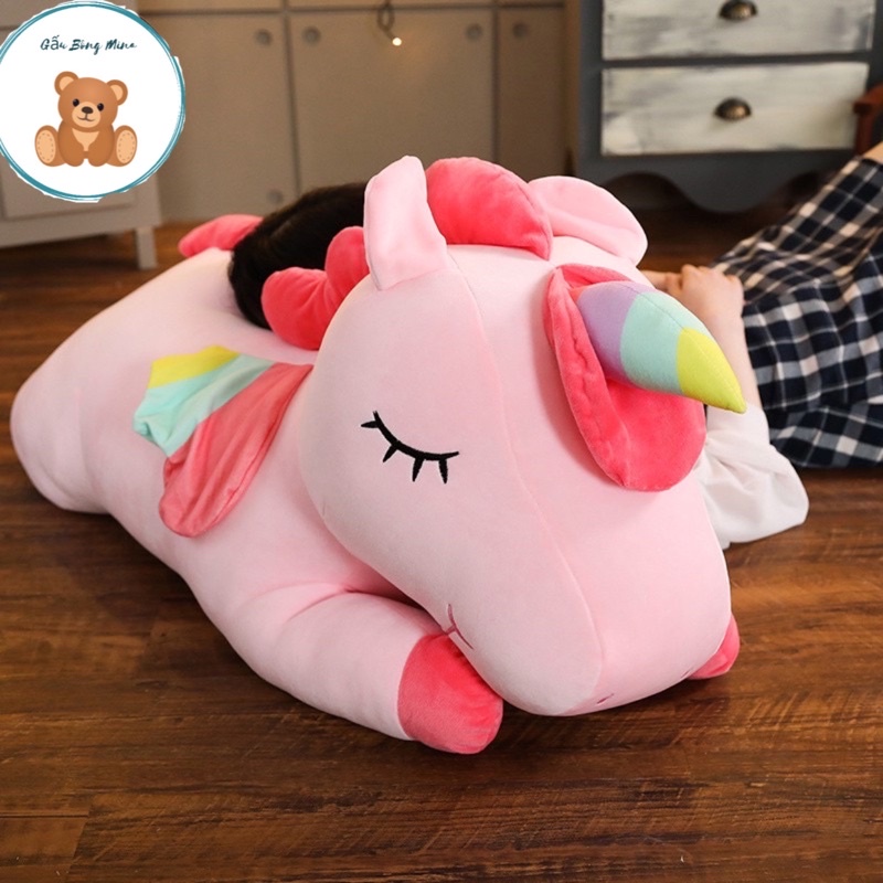 Gấu Bông Ngựa Unicorn Sừng 7 Màu Cao Cấp - Gấu Bông Mina