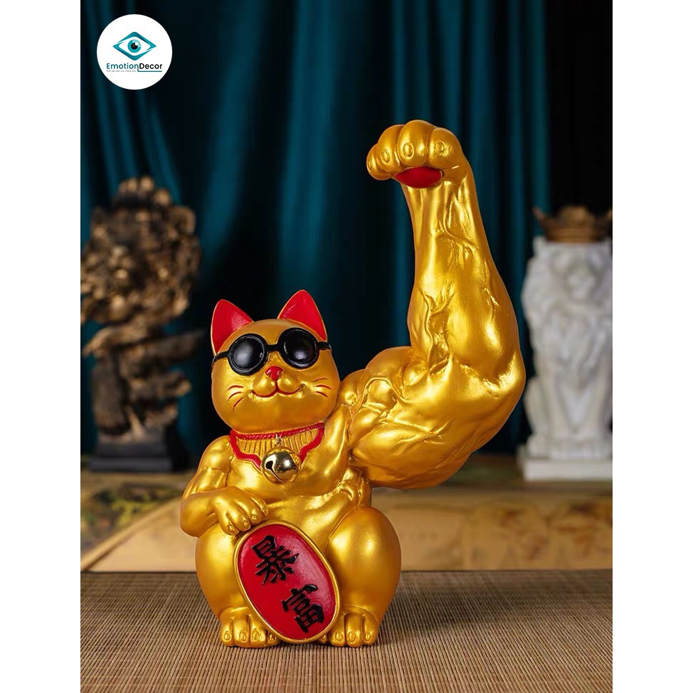 MÈO THẦN TÀI CƠ BẮP - BƯNG THỎI VÀNG - MÈO MAY MẮN VẪY TAY TO -  (Hàng siêu độc lạ - Thu hút tài lộc cực mạnh) | BigBuy360 - bigbuy360.vn