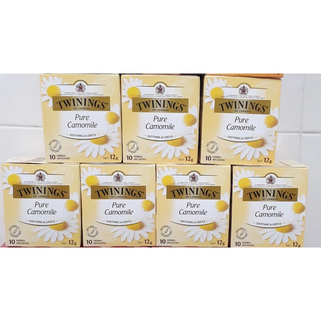 Trà túi lọc TWININGS ( Trà Hoa cúc, Trà Bạc Hà, Trà xanh, Trà  English Breakfast, Rusian Caravan, Earl Grey)