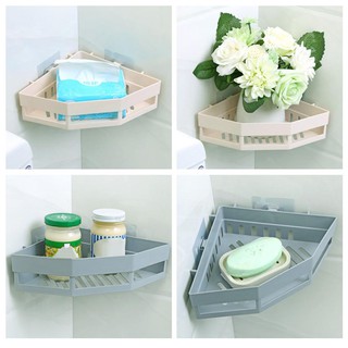 Storage Triangle Corner Drain Shelf Bathroom Storage Rack Container Organizer Shelf