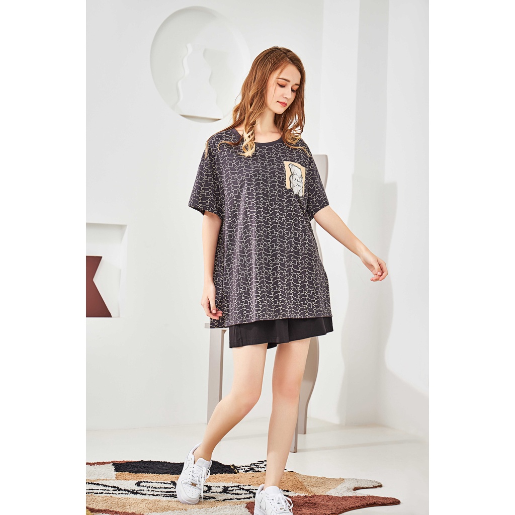Đồ bộ mặc nhà nữ cao cấp Narylee áo cộc quần đùi chất cotton nhập khẩu mềm mịn chống tia UV kháng khuẩn mã NR-221007