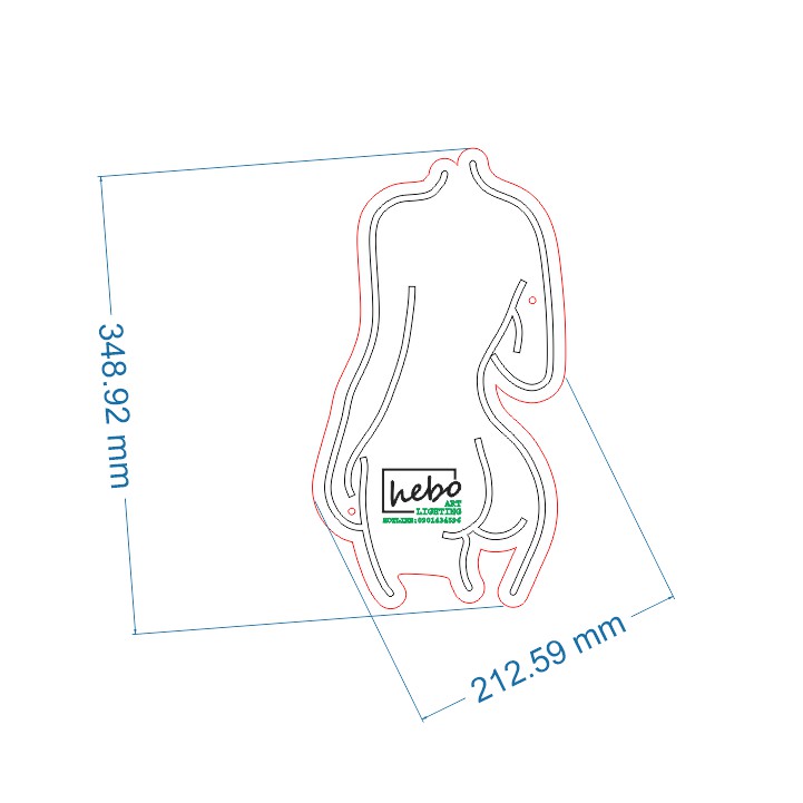 Đèn Neon Sign Trang Trí thiếu nữ Sexy | Decor phòng ngủ | Đèn ngủ để bàn | Quà Tặng Cực Chất - HEBO Art Lighting