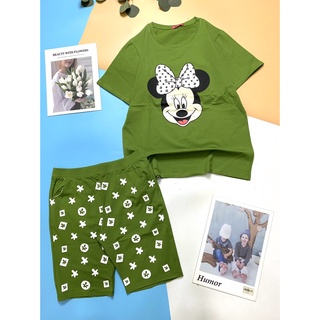 Bộ Thun TháI Mickey Mouse lửng tay ngắn cao cấp