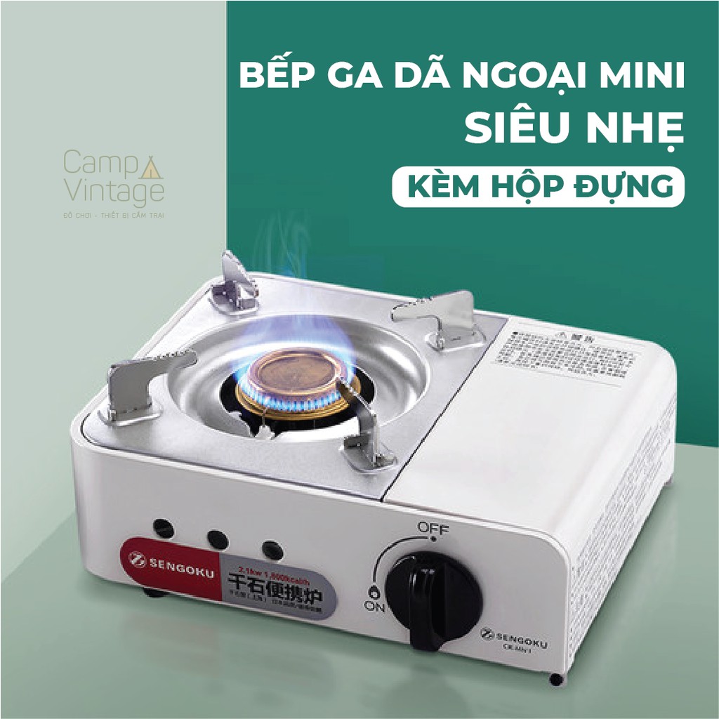 BẾP GA MINI DÃ NGOẠI CẮM TRẠI CAMPING SENGOKU CK-MN1 ( KÈM HỘP ĐỰNG)
