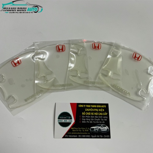 Bộ 8 Miếng Dán Silicon Chống Xước Hõm Cửa, Tay Nắm Cửa Xe Honda