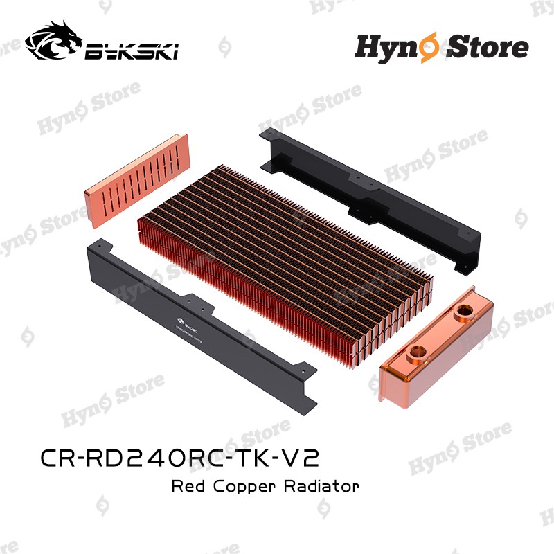 Rad đồng Bykski dày 40mm thiết kế mới CR-RD240RC-TK-V2 Tản nhiệt nước custom – Hyno Store