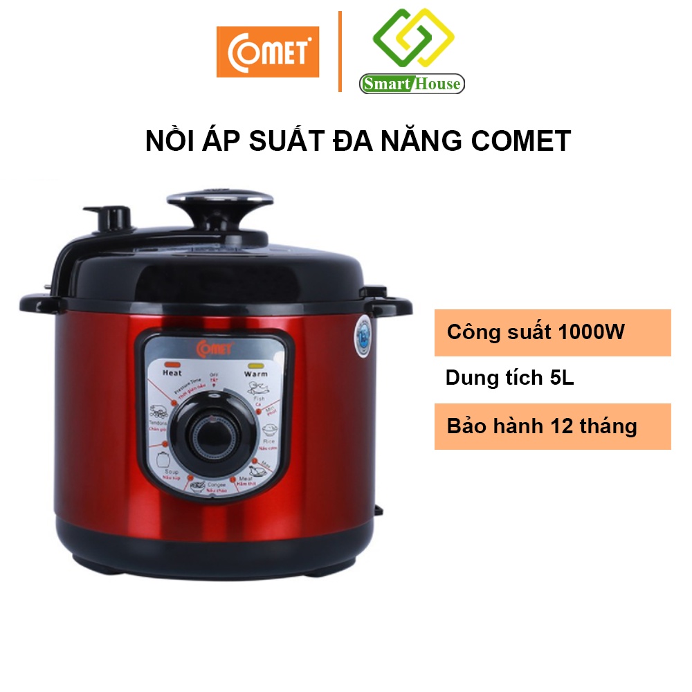 Nồi áp suất 5L đa năng 1000W Comet CM6160