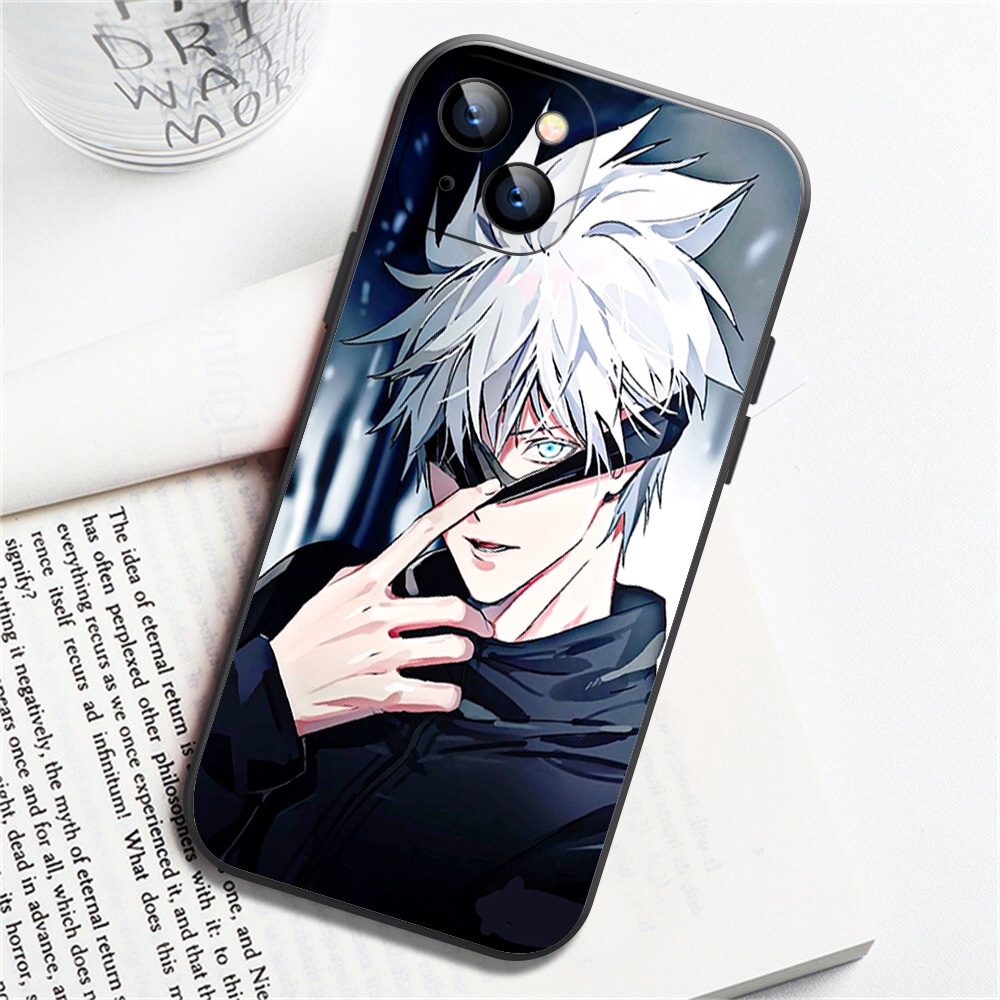 Ốp dt cạnh vuông Gojo Satoru bỏ bịt mắt Blujay7 cho Iphone 7/7Plus/8/8Plus/X/Xs/Xs Max/11/11 Promax/13/13 BLUJGJO0040