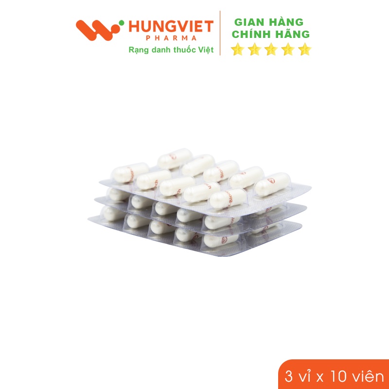 Men tiêu hóa Bio Sacacilus Plus - Giảm các triệu chứng của rối loạn tiêu hóa, đầy bụng, khó tiêu HungViet Pharma hộp 30v