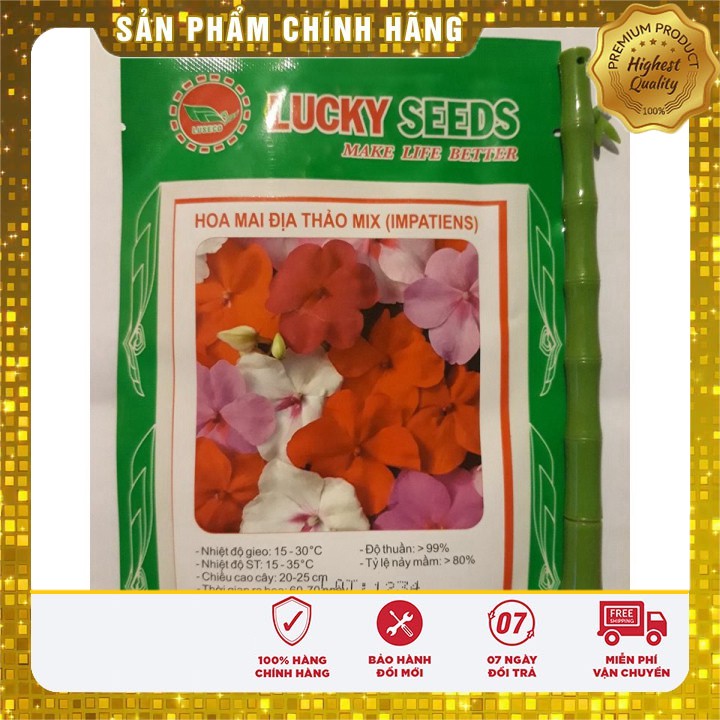 Hạt Giống Hoa Ngọc Thảo Đơn Mix ( Mai Địa Thảo ) 50 hạt Lucky seeds