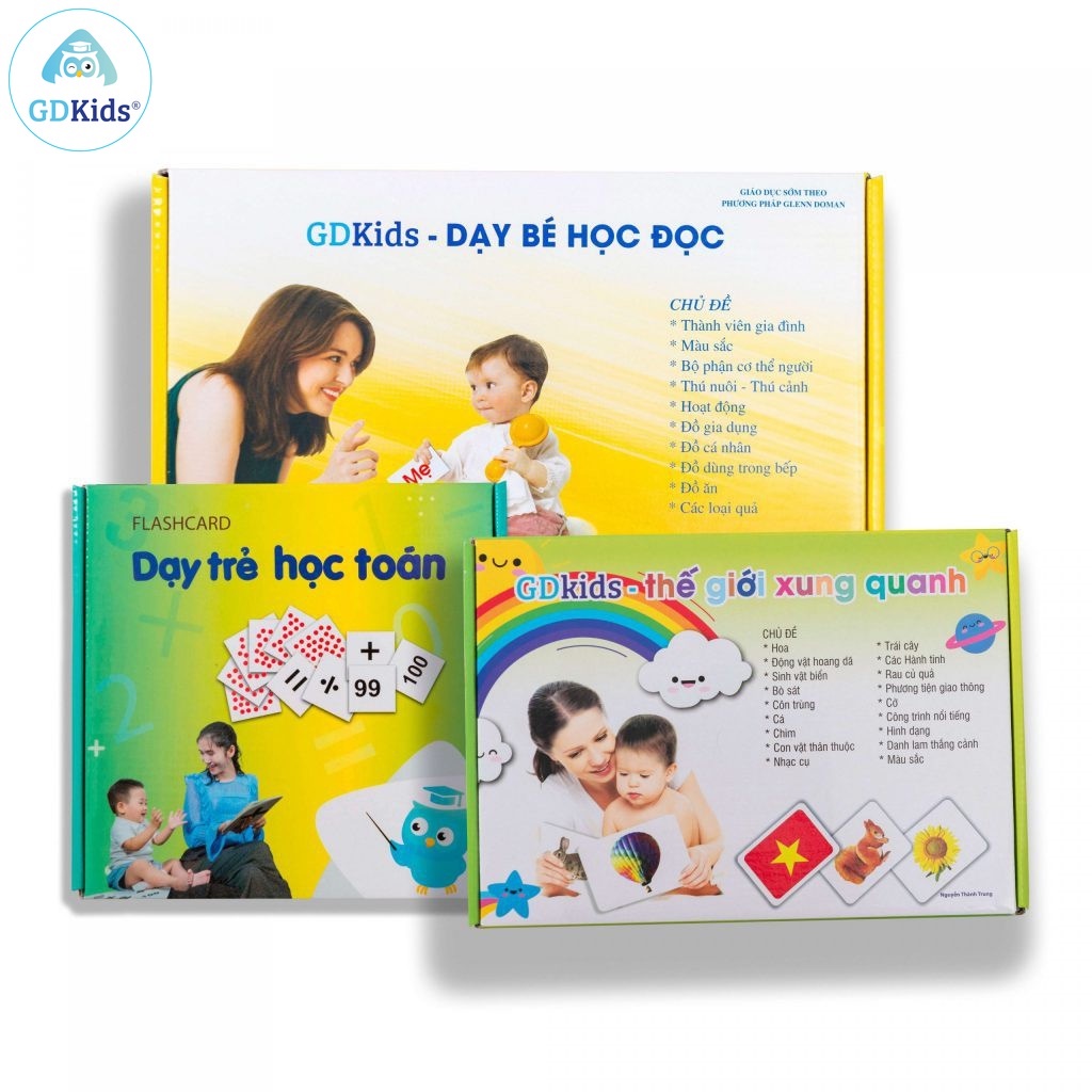 Flashcard Bộ Cơ Bản Kết Hợp 259 Thẻ Học Thông Minh Cho Bé - Glenn Doman Giáo Dục Sớm Cho Trẻ