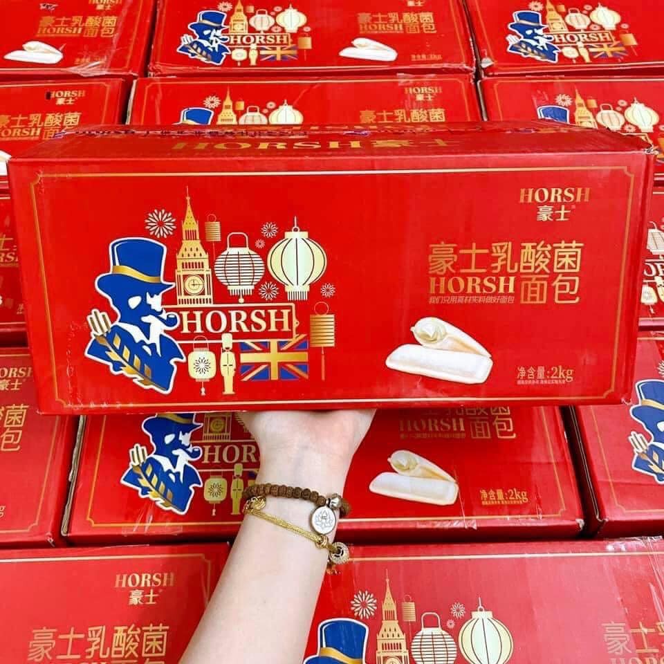 Thùng Đỏ 2Kg Bánh Sữa Chua Horsh Ăn Tết Date Mới nhất . Giá Tùy Lô