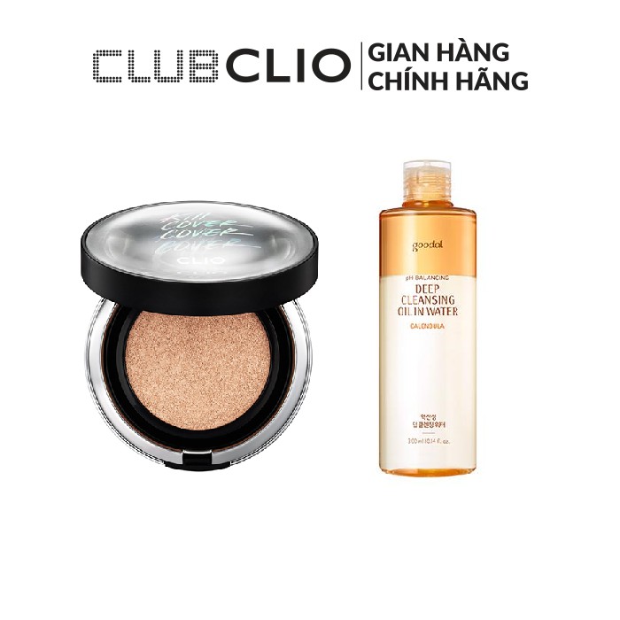 Bộ Trang Điểm Clio Kill Cover Founwear Cushion Xp 20Ss Limited &amp; Dầu tẩy trang Goodal 330ml