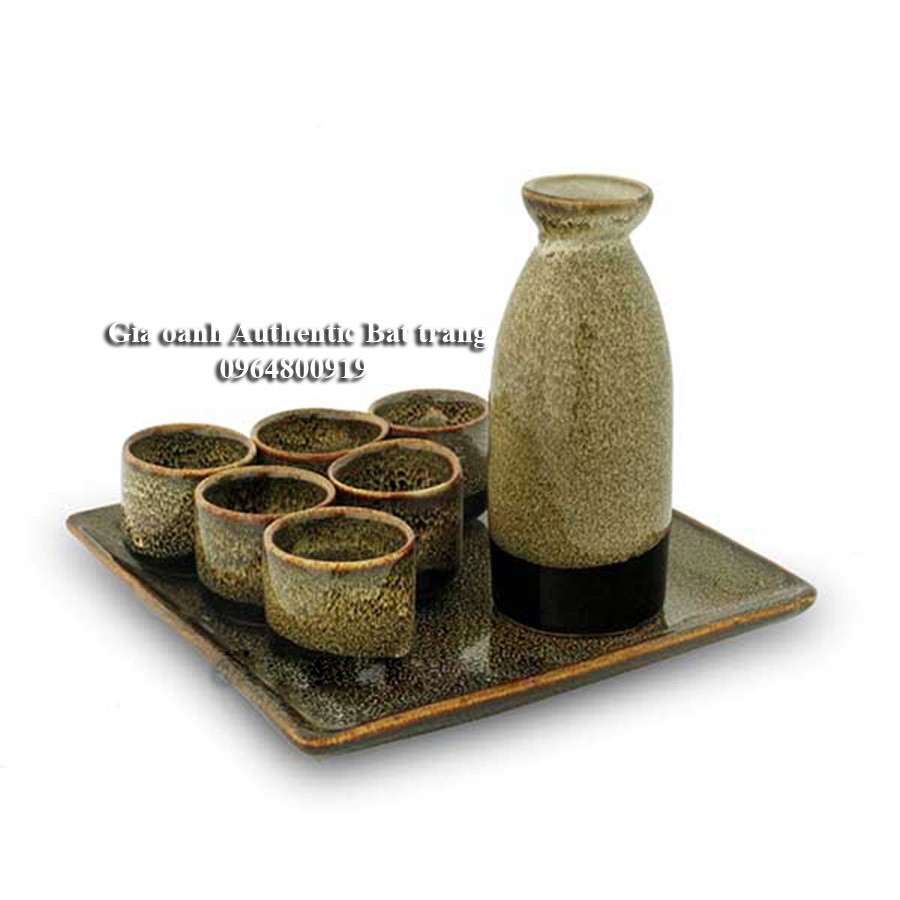 BỘ SAKE UÔNG RƯỢU Men hỏa biến CAO CẤP nhất Bát Tràng - Xưởng gốm sứ Gia Oanh Authentic Bat trang