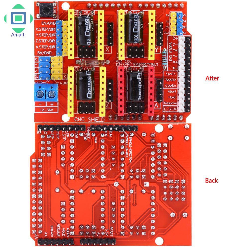 Bo Mạch Mở Rộng Cnc Shield V3 Cho Máy In 3d / + 4 Mạch Mở Rộng A4988