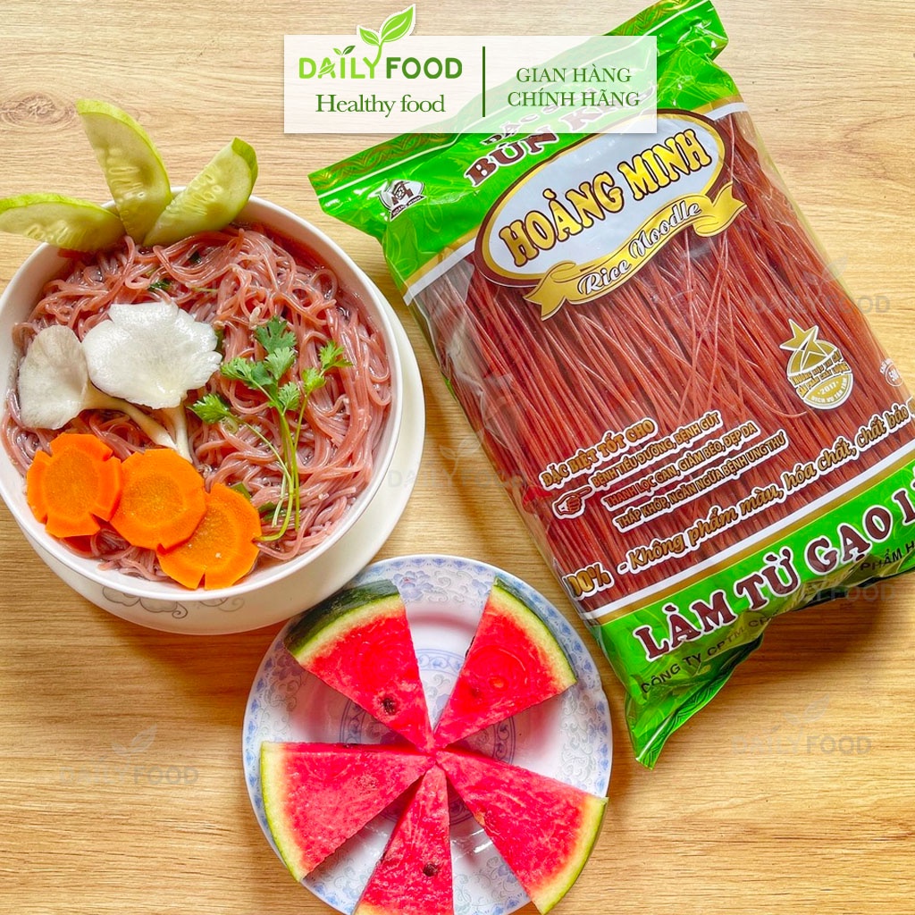 Bún gạo lứt Hoàng Minh ăn kiêng giảm cân tốt cho sức khoẻ 500gram