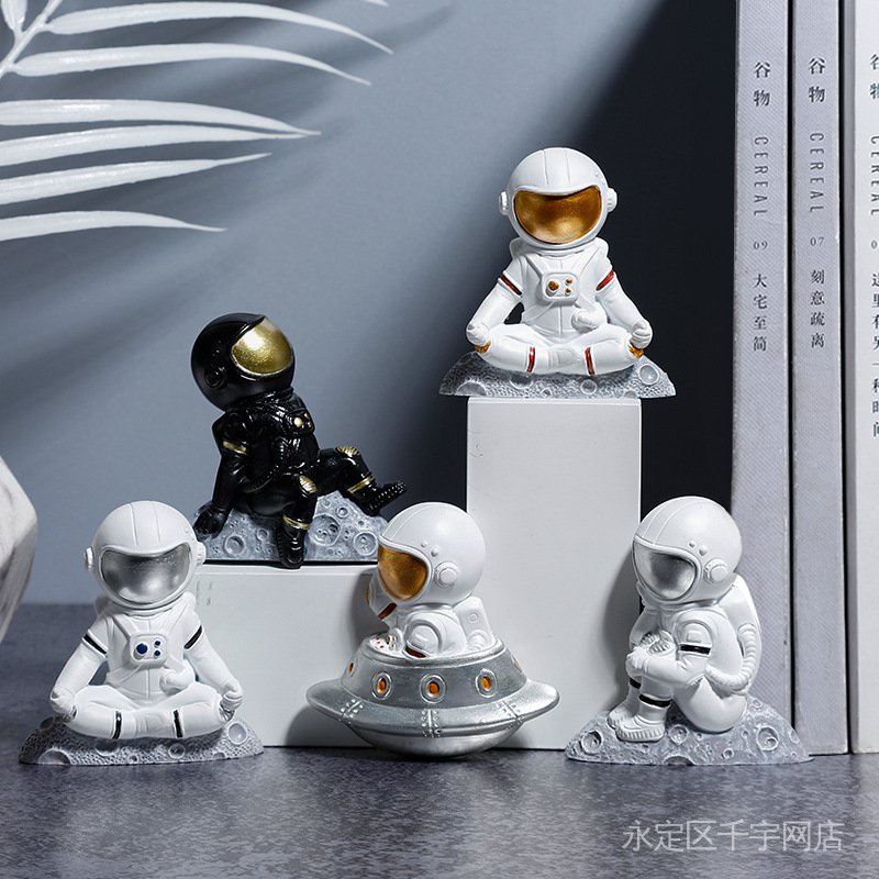Miếng Dán Trang Trí Công Tắc Hình Phi Hành Gia 3d Bằng Nhựa Resin