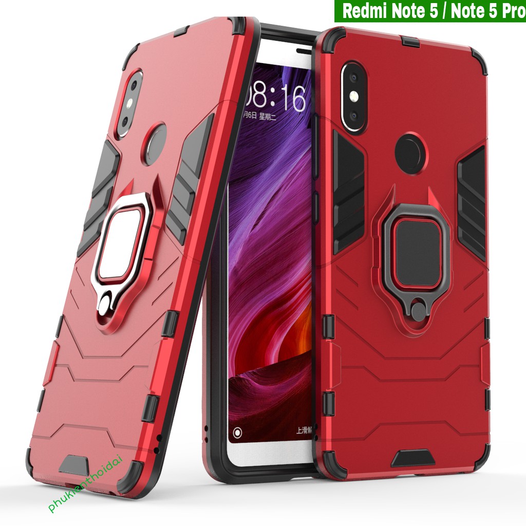 Ốp lưng Xiaomi Redmi Note 5 / Note 5 pro Iron Man Iring chống sốc mẫu mới CD