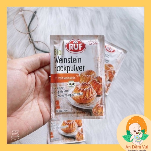 [MẪU MỚI] Bột nở hữu cơ BACKPULVER 20g đức dùng làm bánh, đồ ăn dặm cho bé