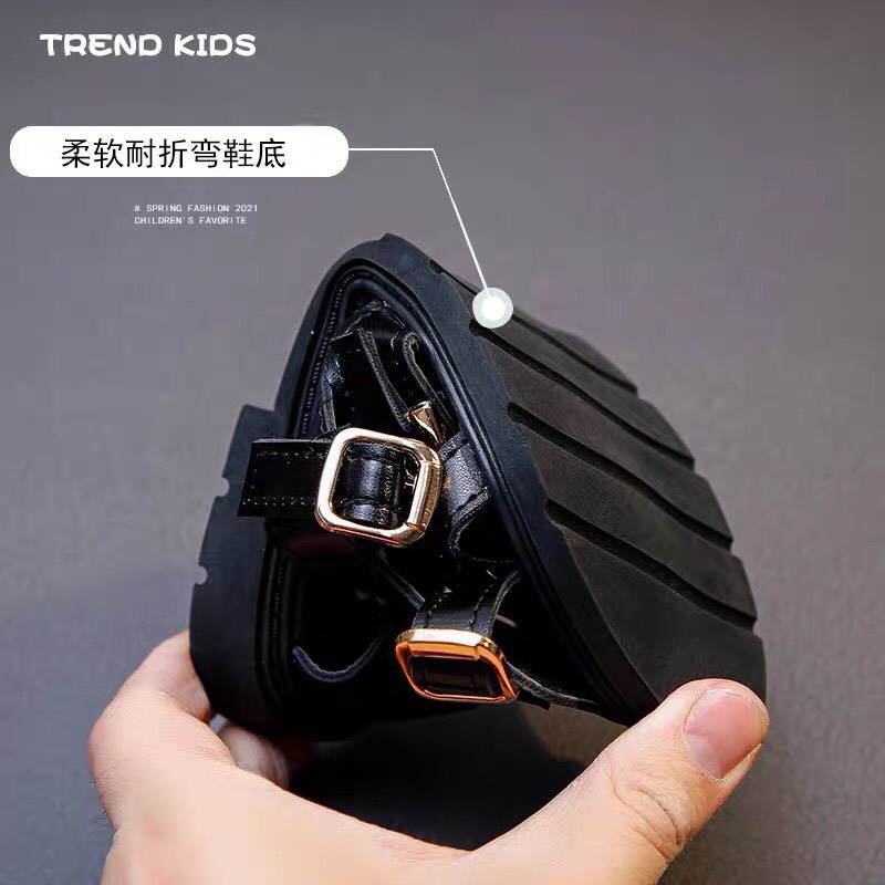 sandal chiến binh bé gái dép cho bé 2 quai dán đế mềm da PU êm chân mẫu mới xích bóng sang chảnh 189  ( có ảnh thật)