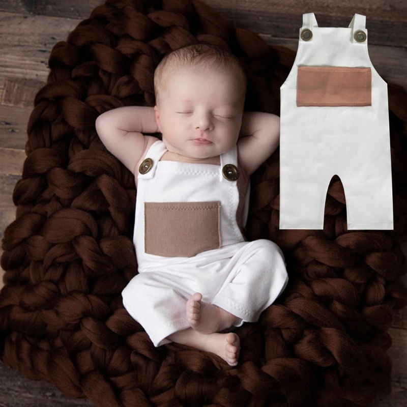 Set Áo Liền Quần + Quần Dài + Băng Đô Chụp Ảnh Cho Bé Gái Sơ Sinh