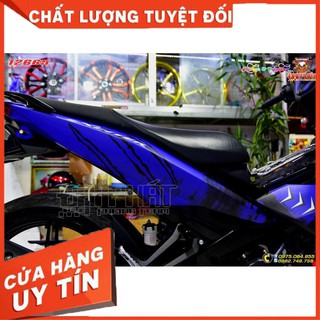 Tem Trùm Xe Exciter 150 Xanh Đen Cá Mập