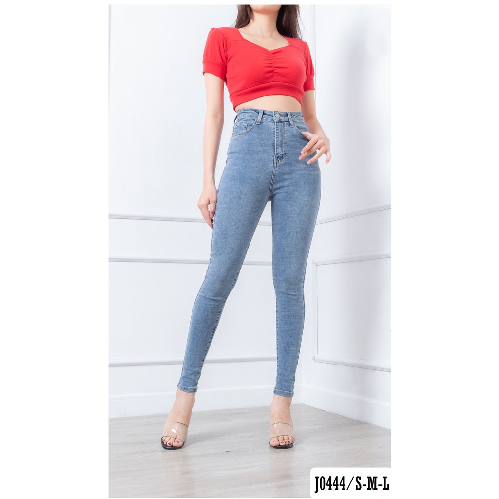 Quần Jean Skinny Nữ Màu Nhạt Lưng Siêu Cao Tôn Dáng J0444