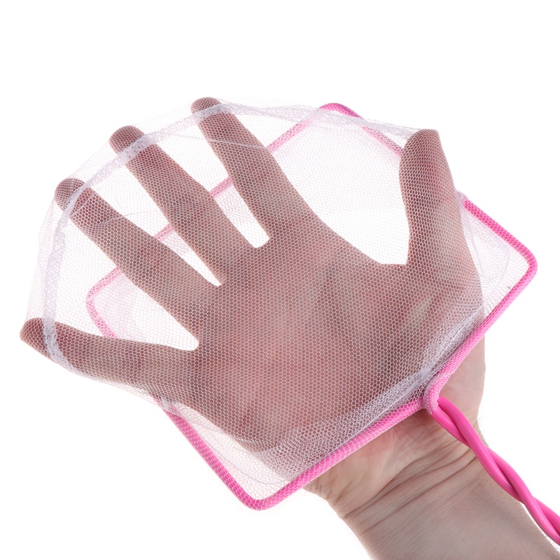 Lưới Đánh Bắt Cá Màu Hồng Có Tay Cầm Kích Thước 4 5 6 8 10 Inch
