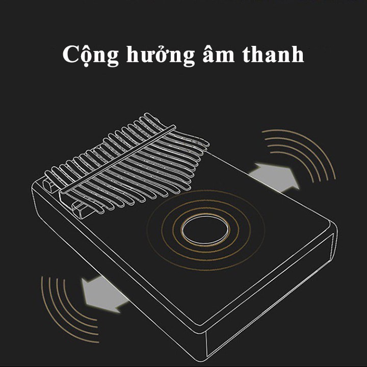 Đàn Kalimba 17 Phím Đàn Thumb Piano Âm Thanh Độc Đáo Dễ Học Đàn TikTok Đầy Đủ Phụ Kiện V