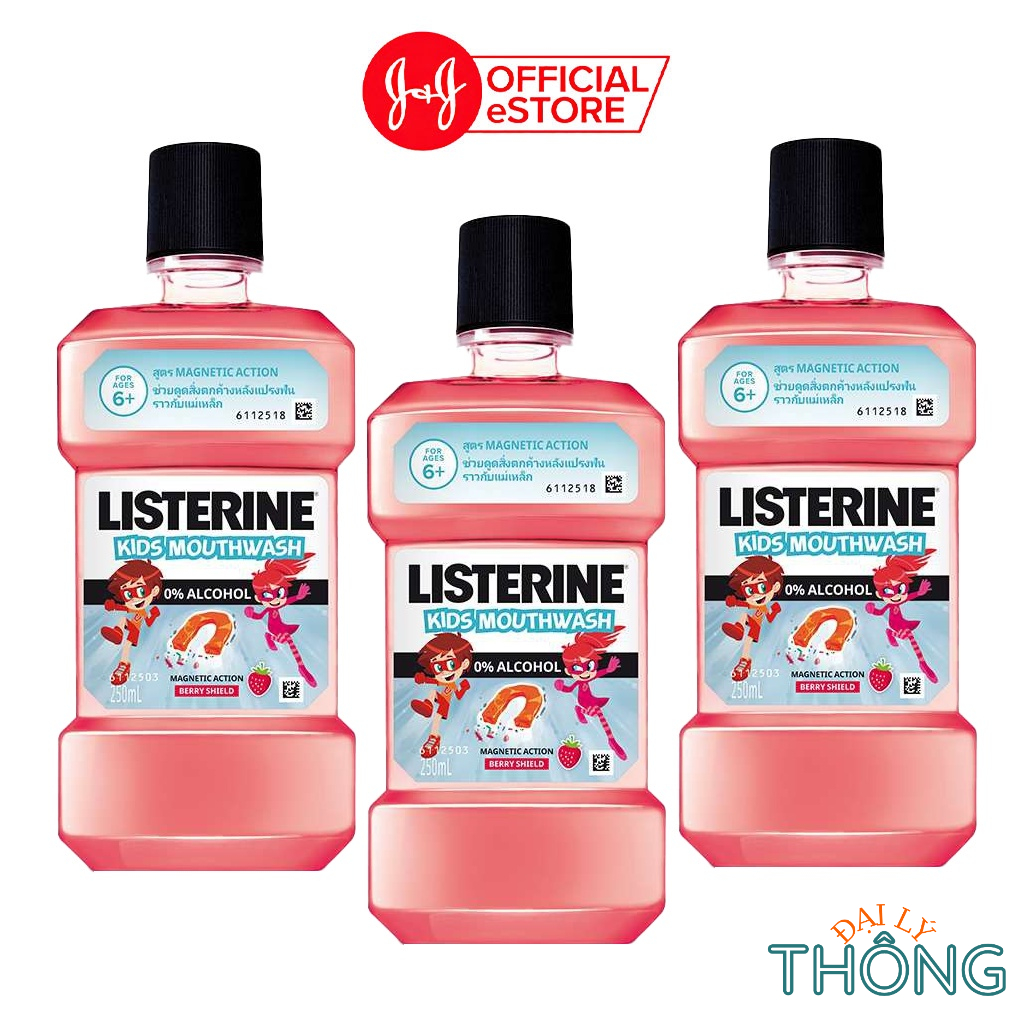 Nước súc miệng cho bé LISTERINE Kids Mouthwash 250ml  Nước súc miệng trẻ em không cồn