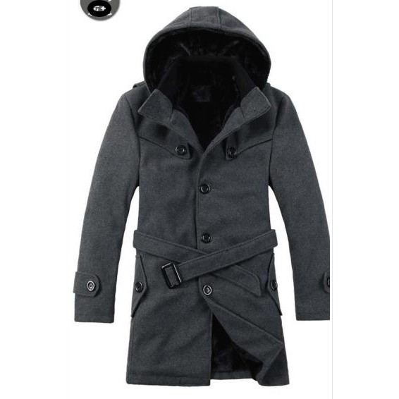 Áo Dạ Mangto Lót Nhung Mũ Tháo Rời