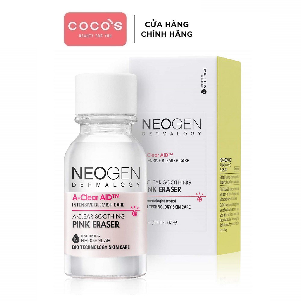 Chấm Mụn Neogen A-clear Soothing Pink Eraser 15ml Xẹp Mụn Giảm Xưng Đỏ Không Gây Kích Ứng 15ml