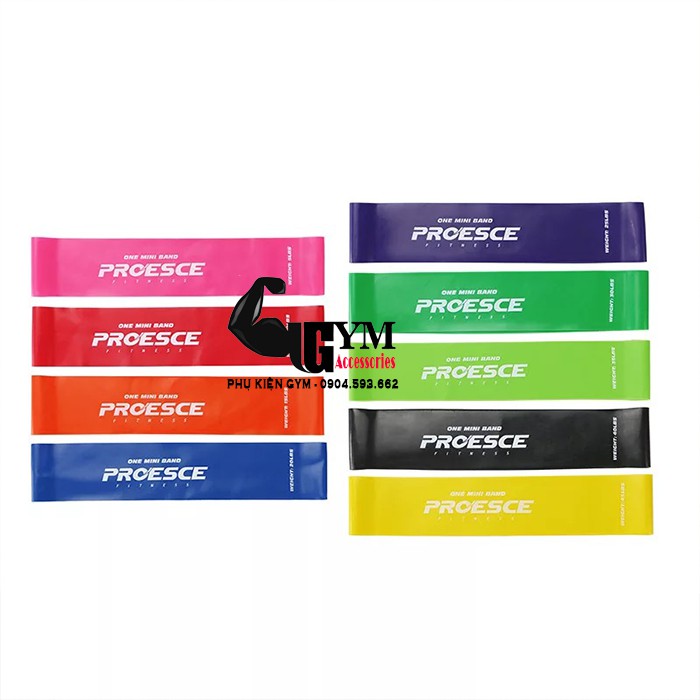 Dây Mini Band Proesce Fitness, Dây Kháng Lực Tập Mông Đùi