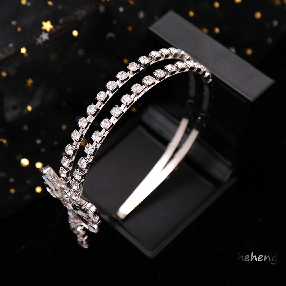 Băng Đô Cài Tóc Đính Đá Nhân Tạo Có Thể Điều Chỉnh Kích Thước