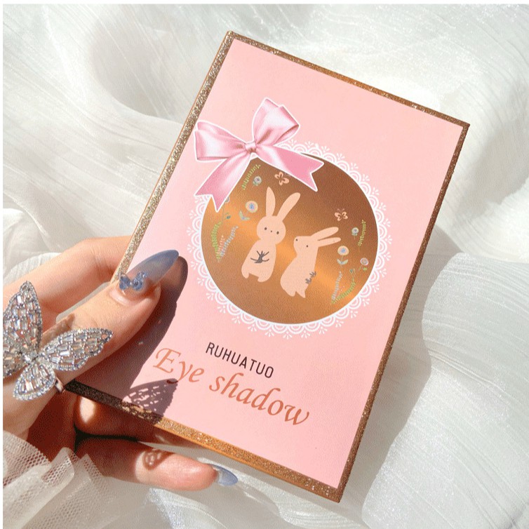 Bảng phấn mắt 15 ô nhũ lì Ruhuatuo Eyeshadow Thỏ Nơ Senabeauty | BigBuy360 - bigbuy360.vn