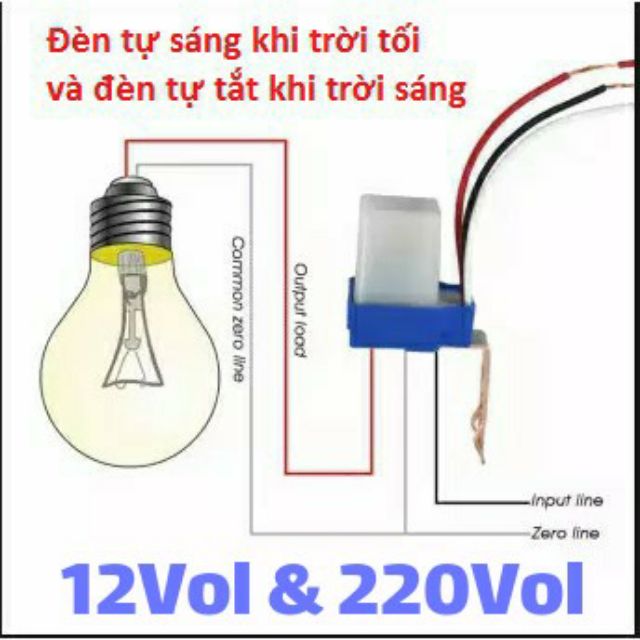 CÔNG TẮC CẢM BIẾN ÁNH SÁNG 12V & 220V