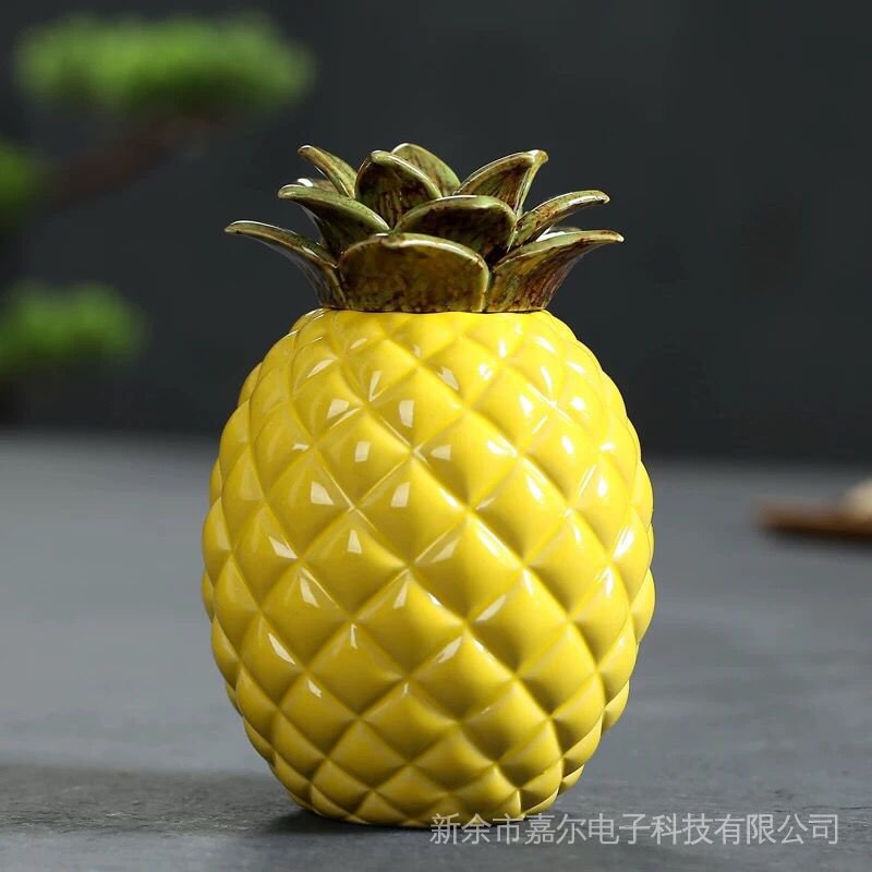 Hộp Đựng Trà Bằng Gốm Sứ Pu In Hình Quả Dứa Sáng Tạo cxbjiaersh. my98
