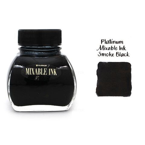 Lọ mực Platinum Mixable - 60ml - Màu đen (Smoke Black) (Chuyên dùng cho bút máy)