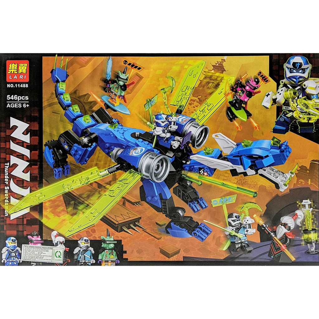 Đồ chơi - 546 miếng ghép lắp ráp LEGO NINJA - Xếp hình Ninja rồng