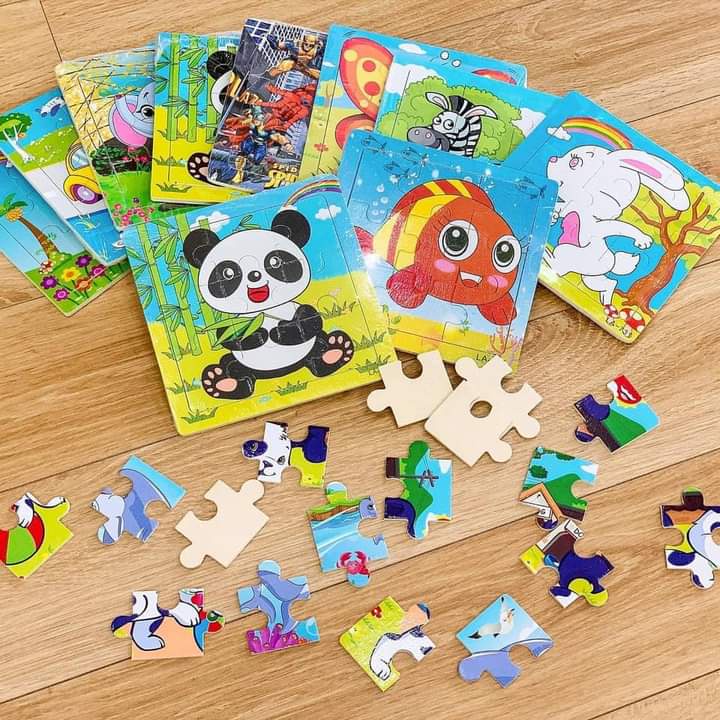 Tranh ghép 9 mảnh - 12k hàng độc quyền cho bé vui chơi và học tập FREE