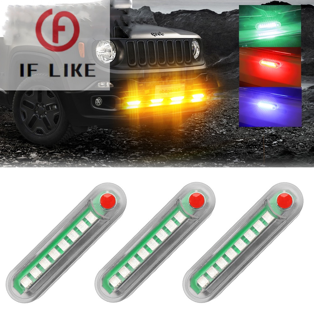 Đèn LED 8 Bóng Cảnh Báo Nhấp Nháy Tự Động Sử Dụng Năng Lượng Mặt Trời Cho Xe Hơi / Xe Tải / Mô Tô